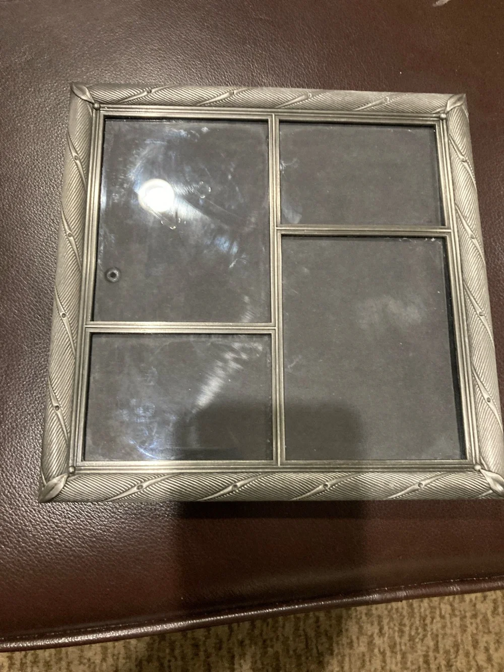 Four-Opening Metal Picture Frame in Silver